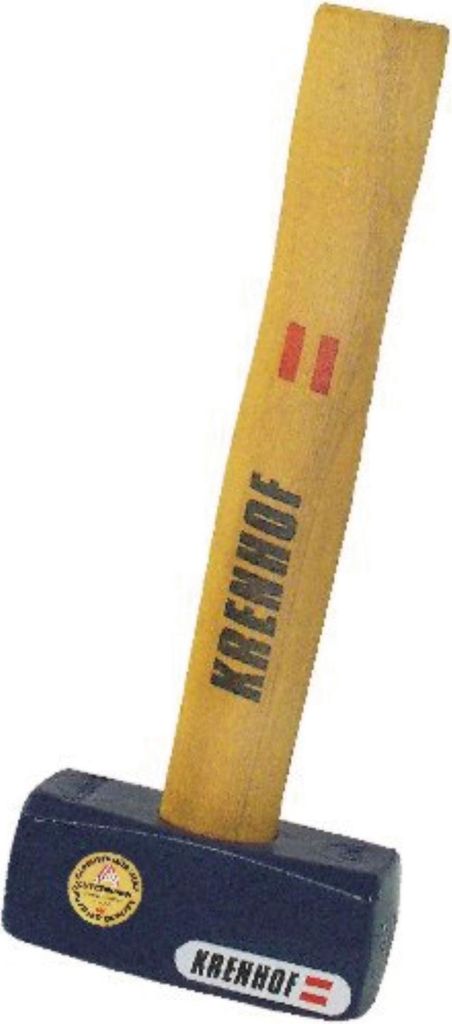 Krennhof Hammer (Handfäustel) mit Eschenstiel L 270mm 2000g Stahl geschmiedet