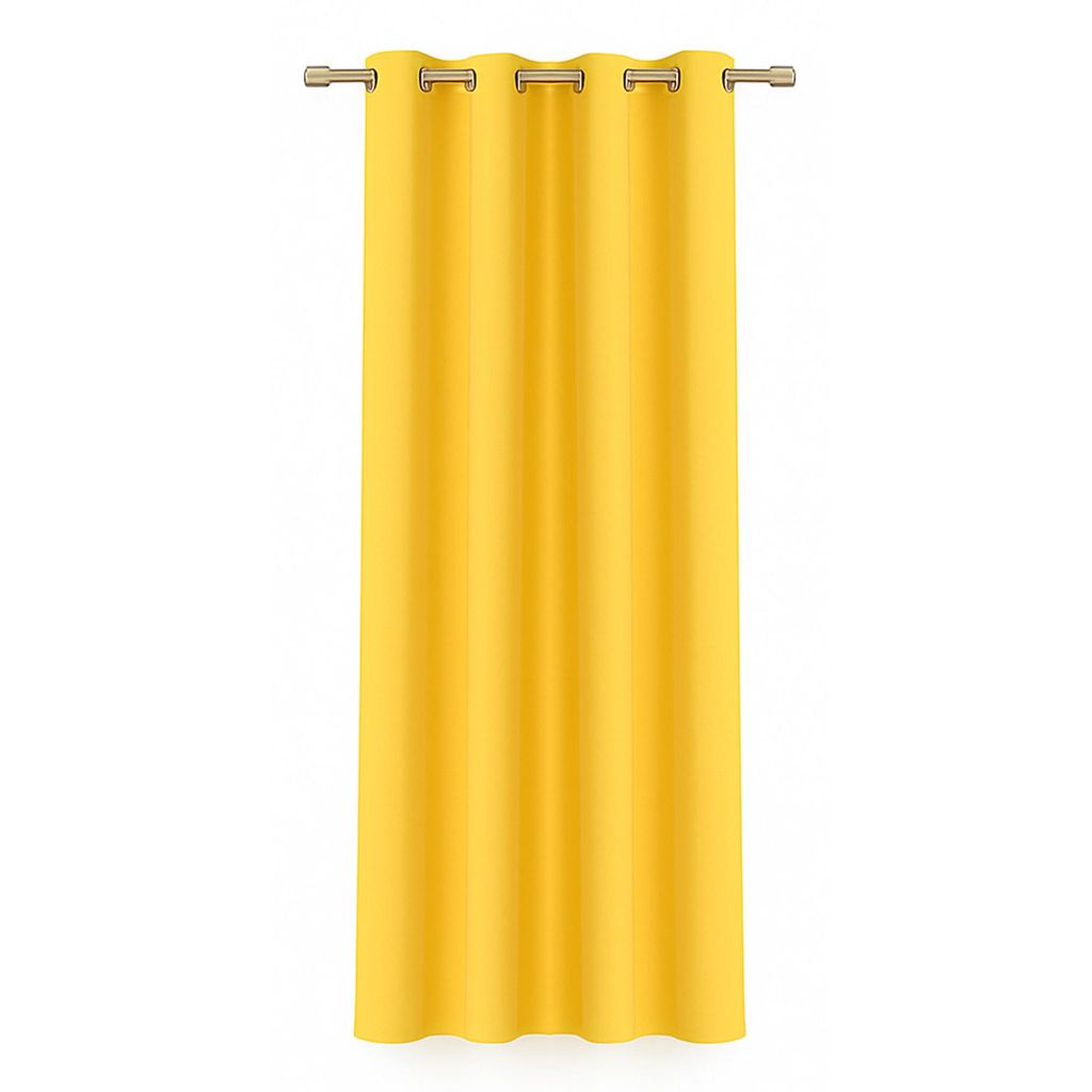 Tenda gialla 140x175 cm con occhielli – tenda oscurante in Immagine del prodotto 