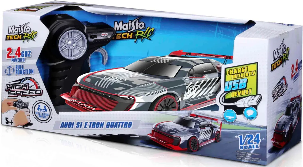 Audi S1 e-tron télécommandée 1:24 Maisto Tech - Technologie 2.4 GHz