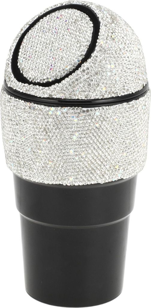 Auto-Mülltonne Tragbarer Mülleimer für Vordersitze Weiß 1 Stück 3,9" Länge 2,8" Breite 8,3" Höhe ABS Strasssteine