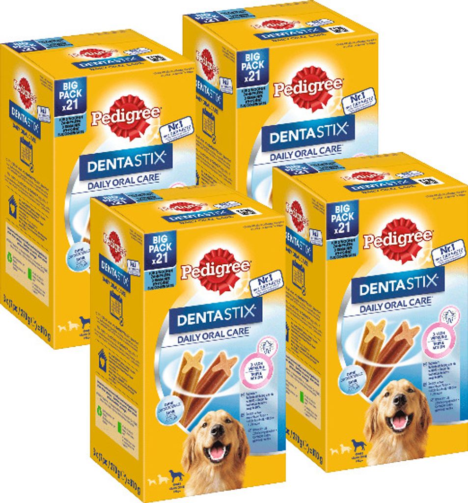 PEDIGREE DENTASTIX Daily Oral Care Karton Multipack große Hunde >25kg 4 x 3 x 7 Stück