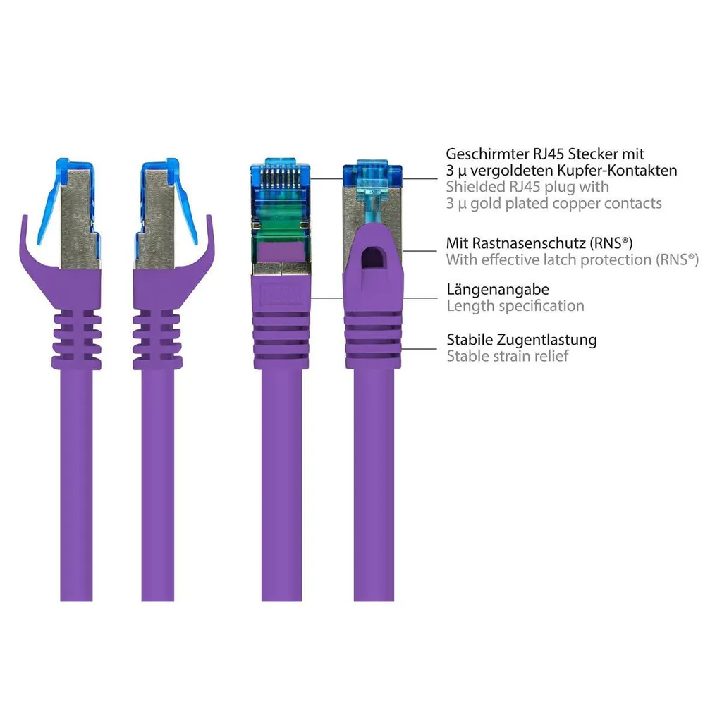 Good Connections Cat.6A Patchkabel S/FTP HF viola 2m - 4