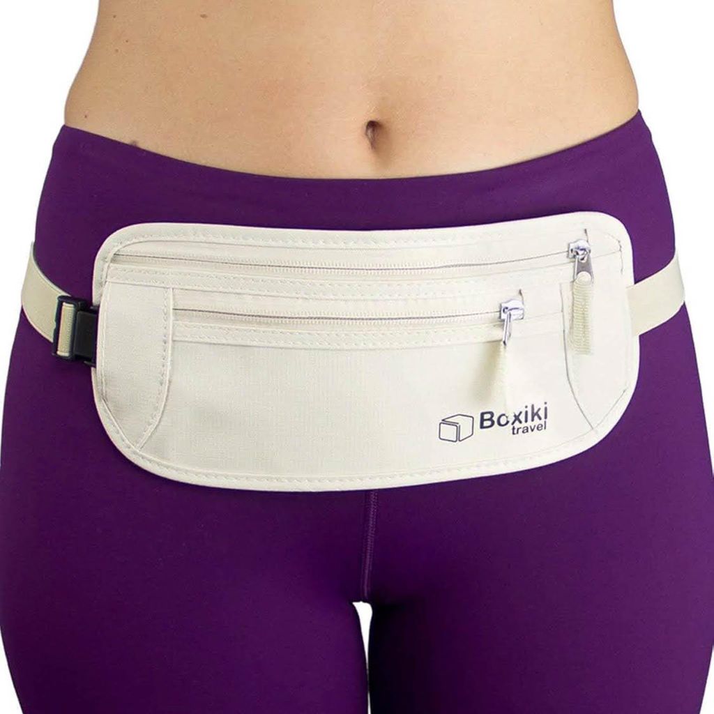 Boxiki Cintura portavalori da viaggio, unisex, beige, per Immagine del prodotto 