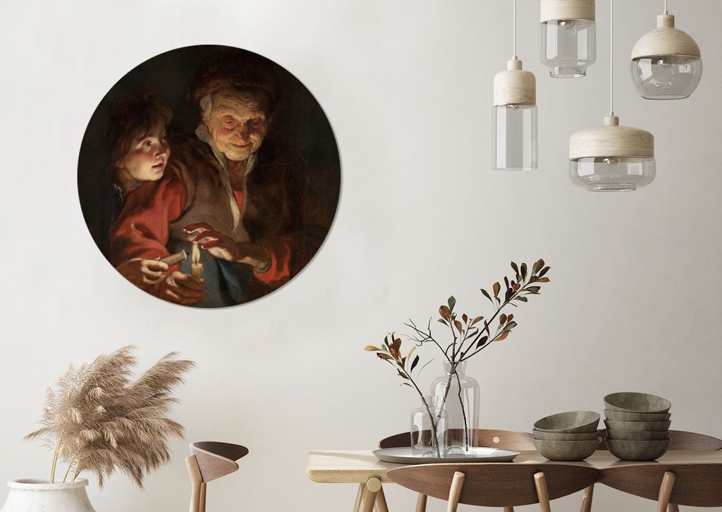 MuchoWow - Tapetenkreis - Wandbild rund - Schlafzimmerdekoration - Wanddeko - runde Tapete - Kunst für zu Hause