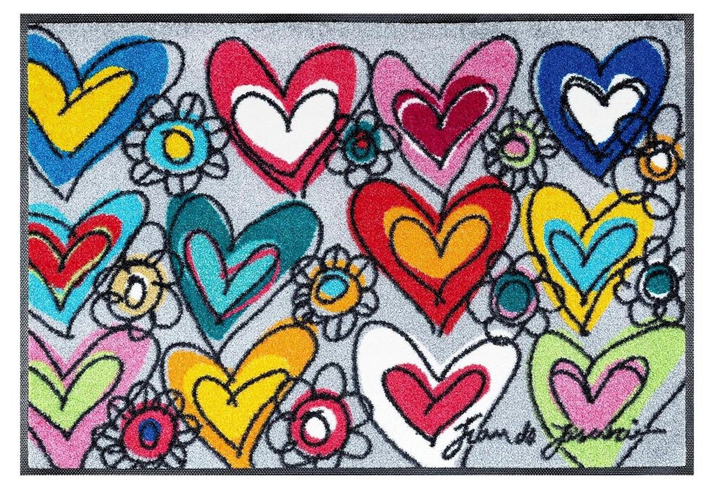 Fußmatte, Mit Liebe, alles ist möglich 50x75 cm, für Innen und Außen, waschbar
