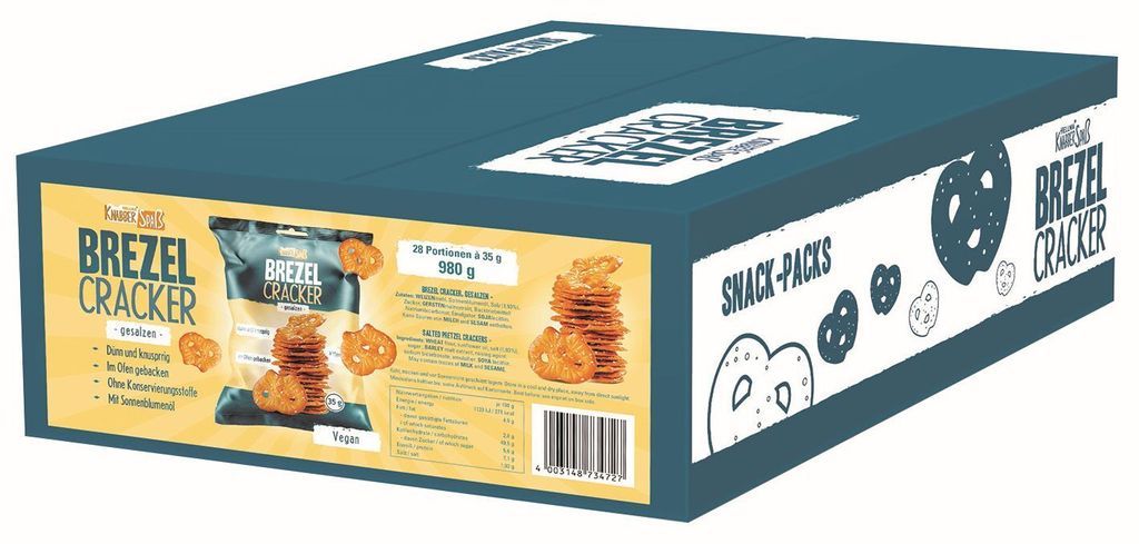 Hellma 70103472 Snacks Pretzel Cracker 28 x 35 g Obrázok produktu 