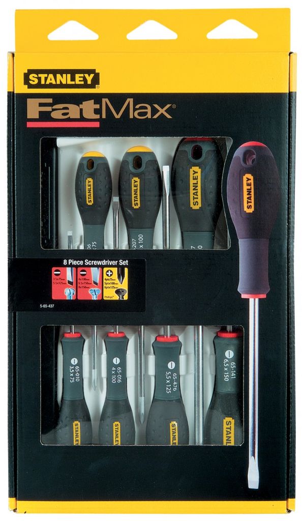 STANLEY FATMAX Schraubendreher-Set 8-teilig Schl. Phillips Qualitätsstahl sandgestrahlt