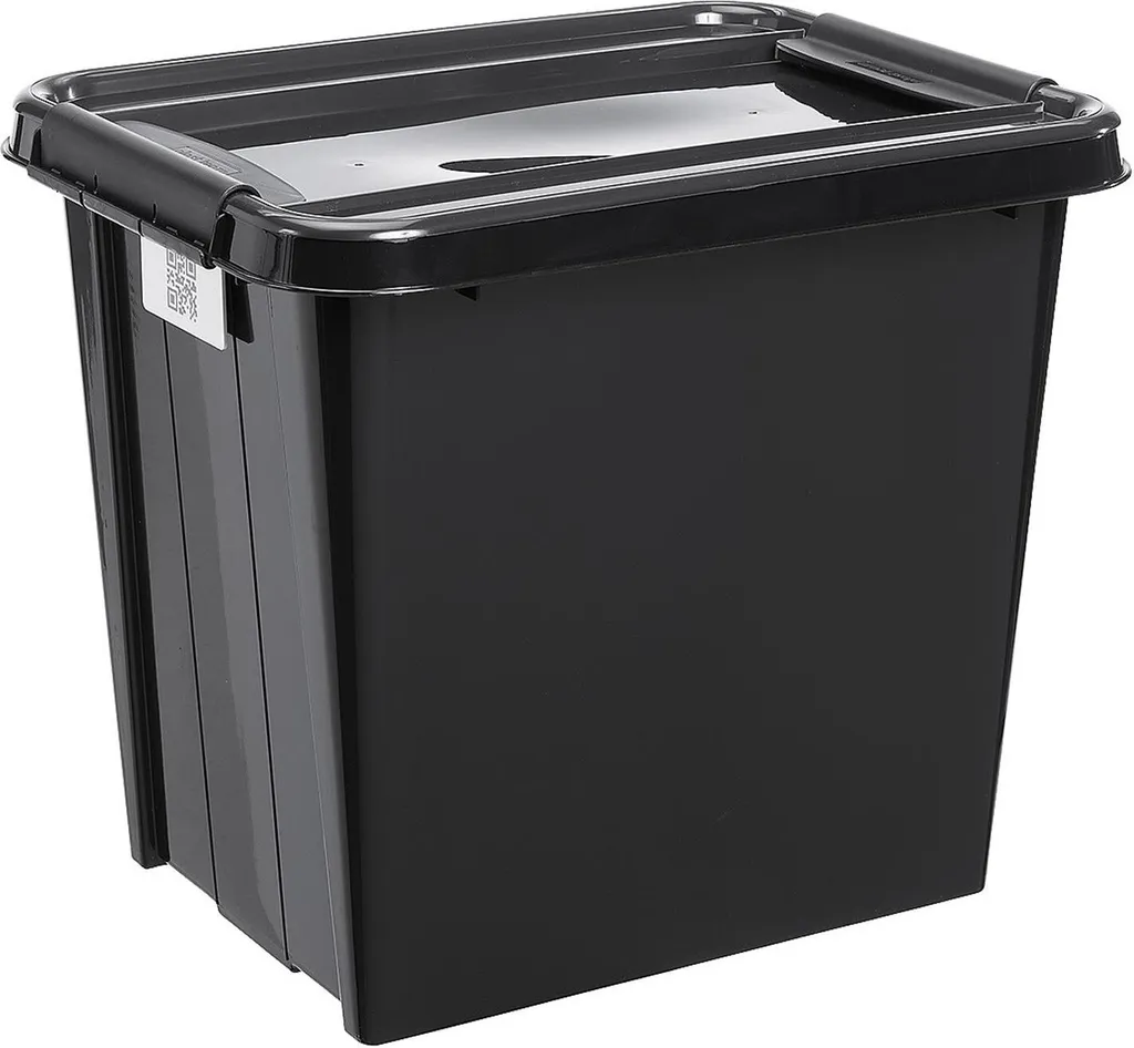 Boîte de rangement 53L pour garage et cave - Probox Recycle Noir Plast