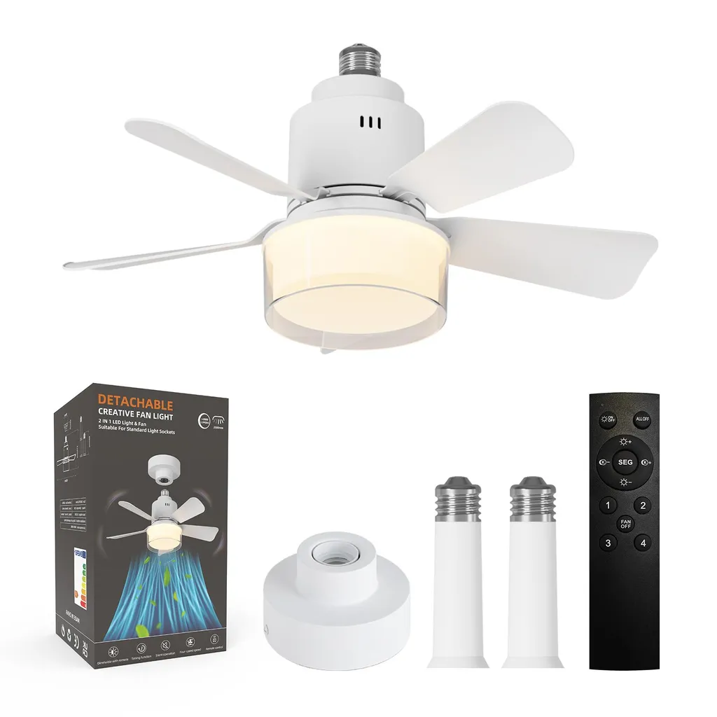 Ventilateur de plafond silencieux AIORBER blanc avec app et télécommande
