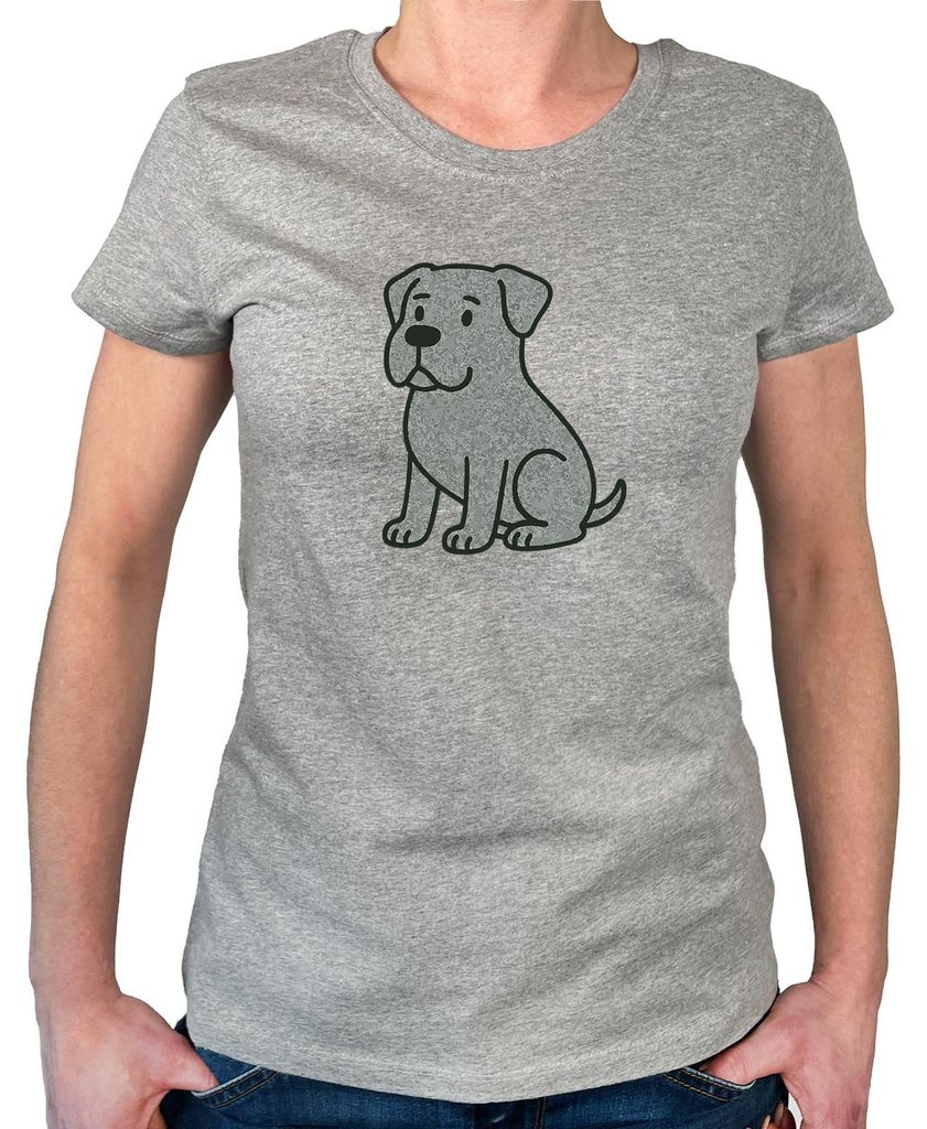 Huuraa Damen T-Shirt Cane Corso Comic Corsi XL Sport Grey Bio Baumwolle Fairtrade Damenshirt Geschenkidee
