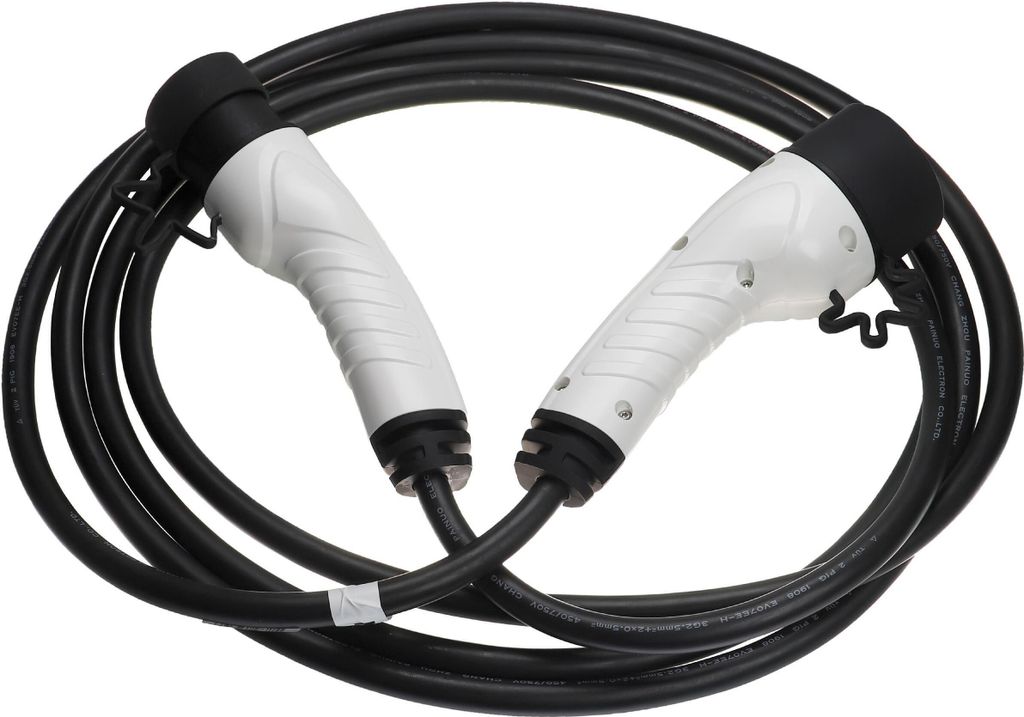 vhbw Ladekabel Typ 2 zu Typ 2 für Elektroauto, 1-phasig, 16 A, 3,5 kW, 5 m