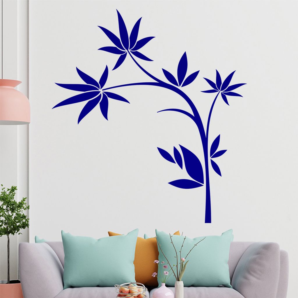 Ast - Vögel - Sterne Wandtattoo in 6 Größen - Wandaufkleber Wall Sticker - Dekoration, Küche, Wohnzimmer, Schlafzimmer, Badezimmer