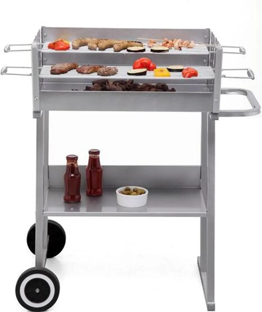 Barbecue Charbon Tepro Pasadena Double Grille 56x18 cm avec Roulettes - 14