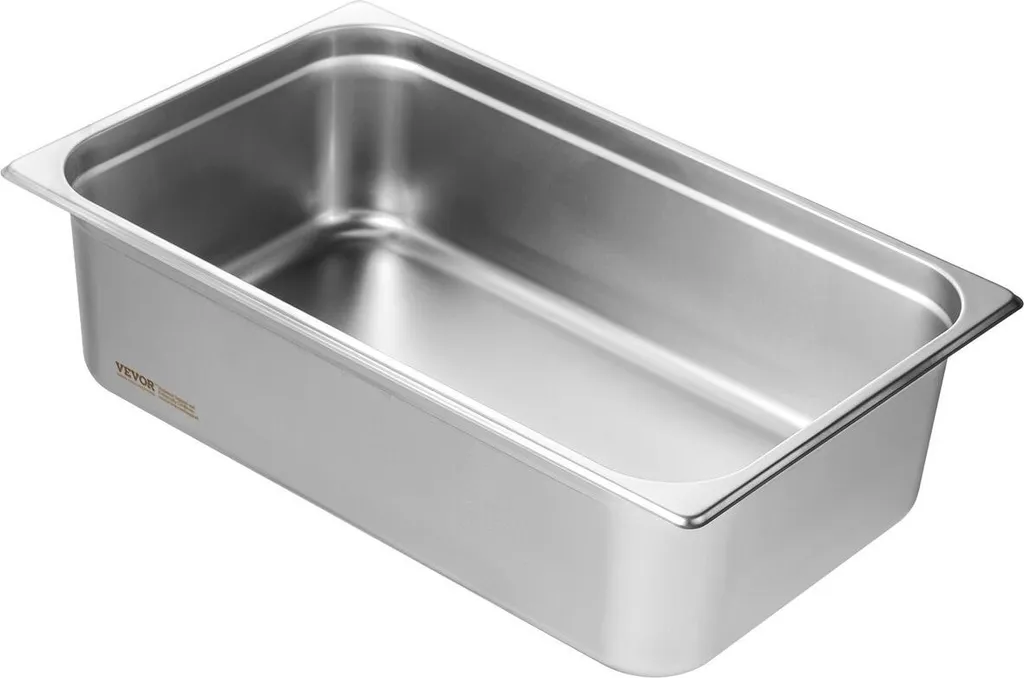 Plats de table à vapeur inox lot de 6 profondeur 15 cm grande capacité GN