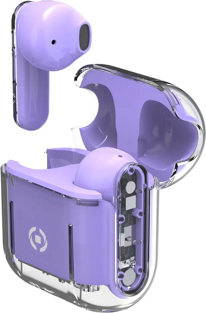 Écouteurs TWS Celly SHEER Violets : Idéal pour Musique et Appels en Mobilité