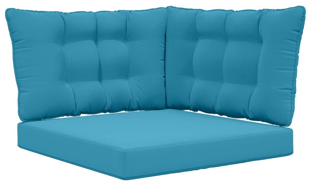 (Robust Möbel)Sofakissen für draußen modern - robust und langlebig - 3 pcs Königsblau Polyester - Gartenmöbelauflagen Stilvoll703629