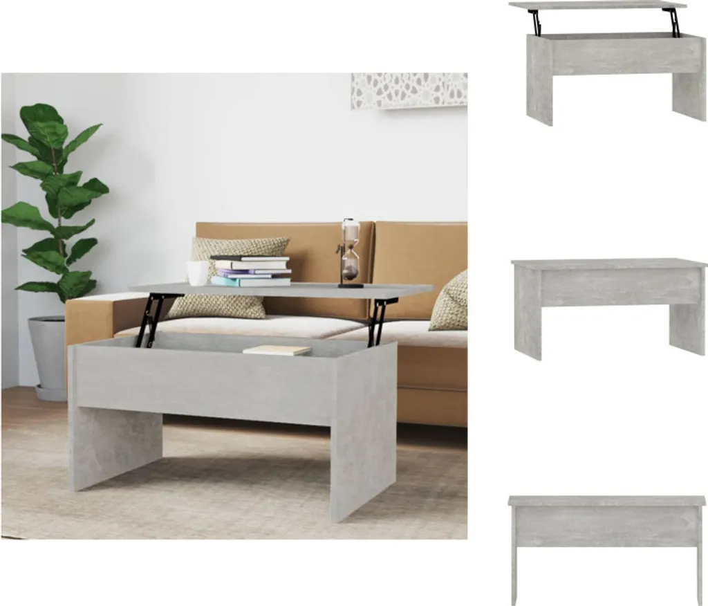 Tavolino Grigio Cemento 80cm vidaXL: Design Industrial per Soggiorno