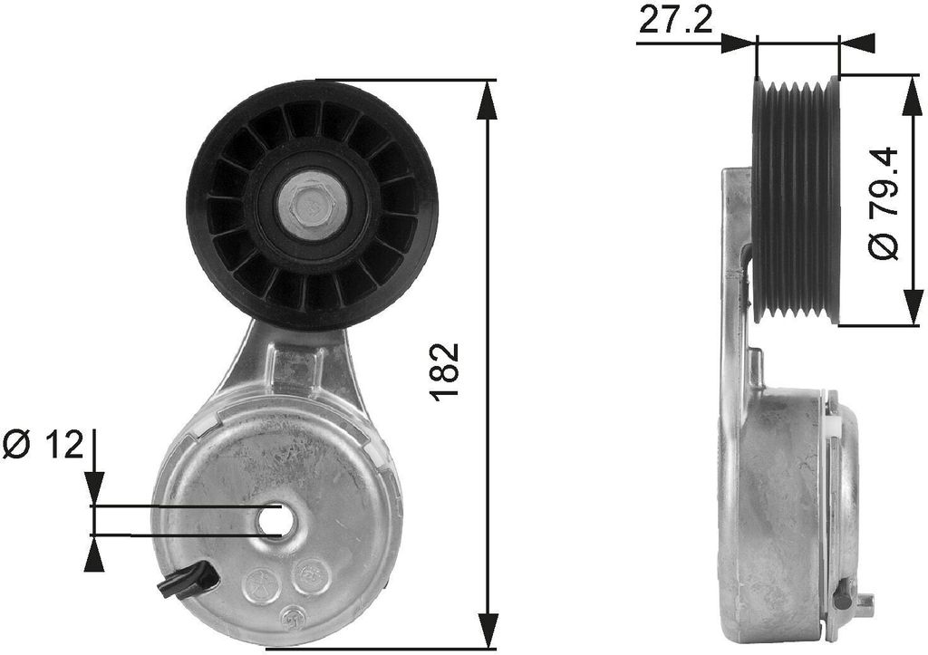 GATES T38104 - OE 12563083 Spannrolle, Keilrippenriemen für Malibu, Equinox, Alero