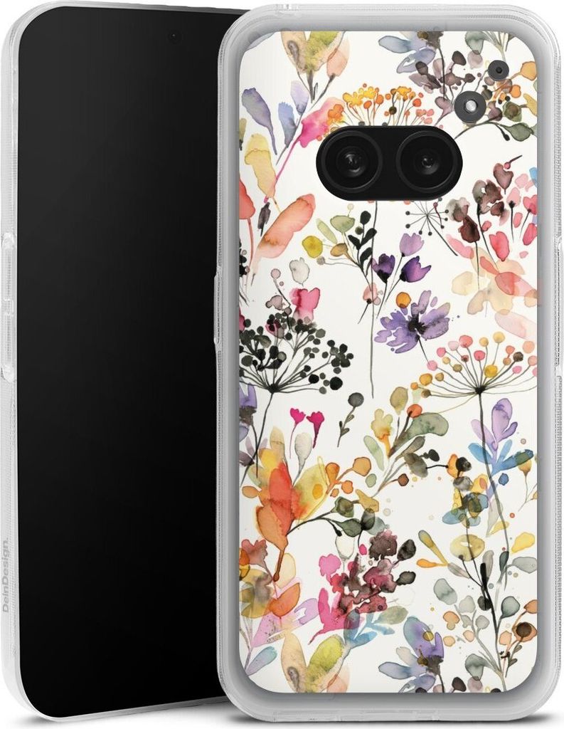 DeinDesign Handyhülle für Nothing Phone (2a) Silikon Hülle Case Smartphone Schutzhülle Blume Muster Pastell