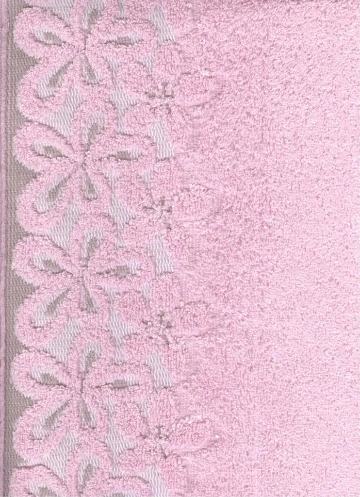 Asciugamano Viso Greno Bella 50x90 cm Rosa - Cotone 450g Premium