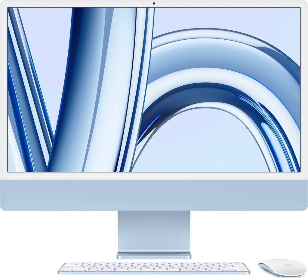 Apple iMac 61cm(24‘‘) M3 10-Core 256GB blau (MQRQ3D/A) Produktbild 