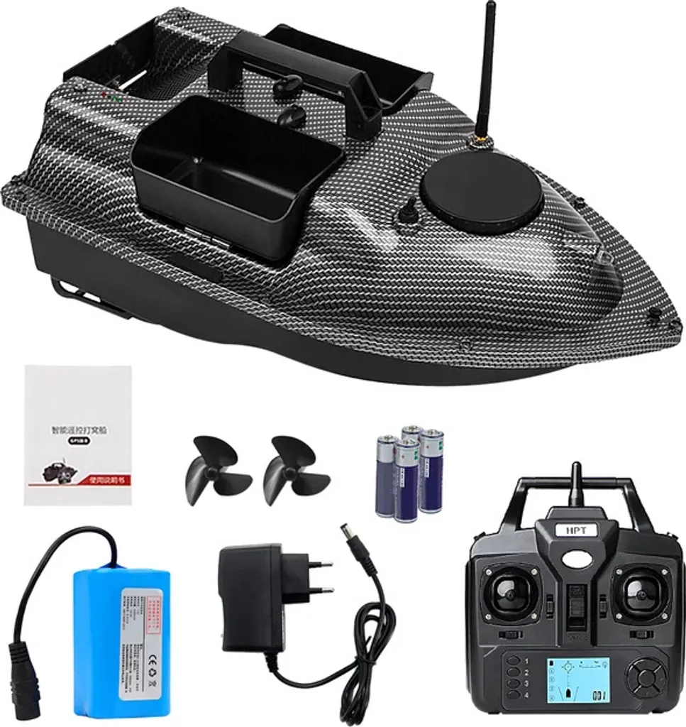 Bateau d'amorçage intelligent GPS pour carpe, autonomie 12000mAh longue durée