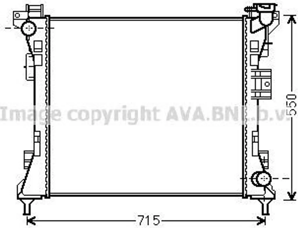 Radiateur de refroidissement pour Voyager V RT avec moteur 4677751AA