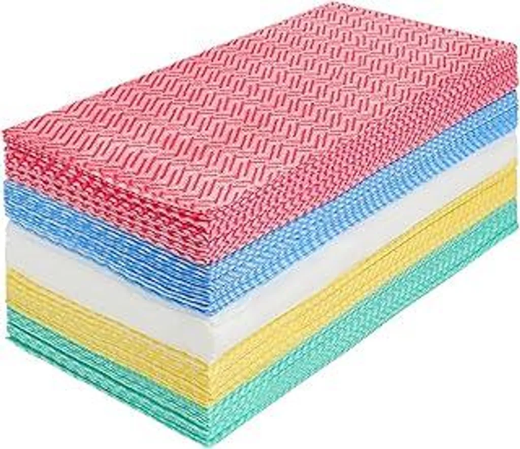 JEBBLAS 60 Panni Piatti Magici Riutilizzabili | 5 Colori Pulizia Casa