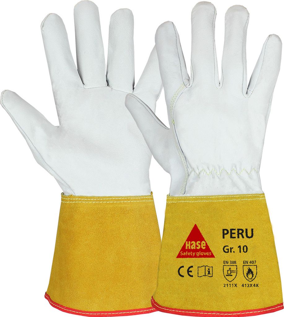 Hitzeschutzhandschuh Nappaleder "Peru" 403835 - Hase Safety natur/braun 9