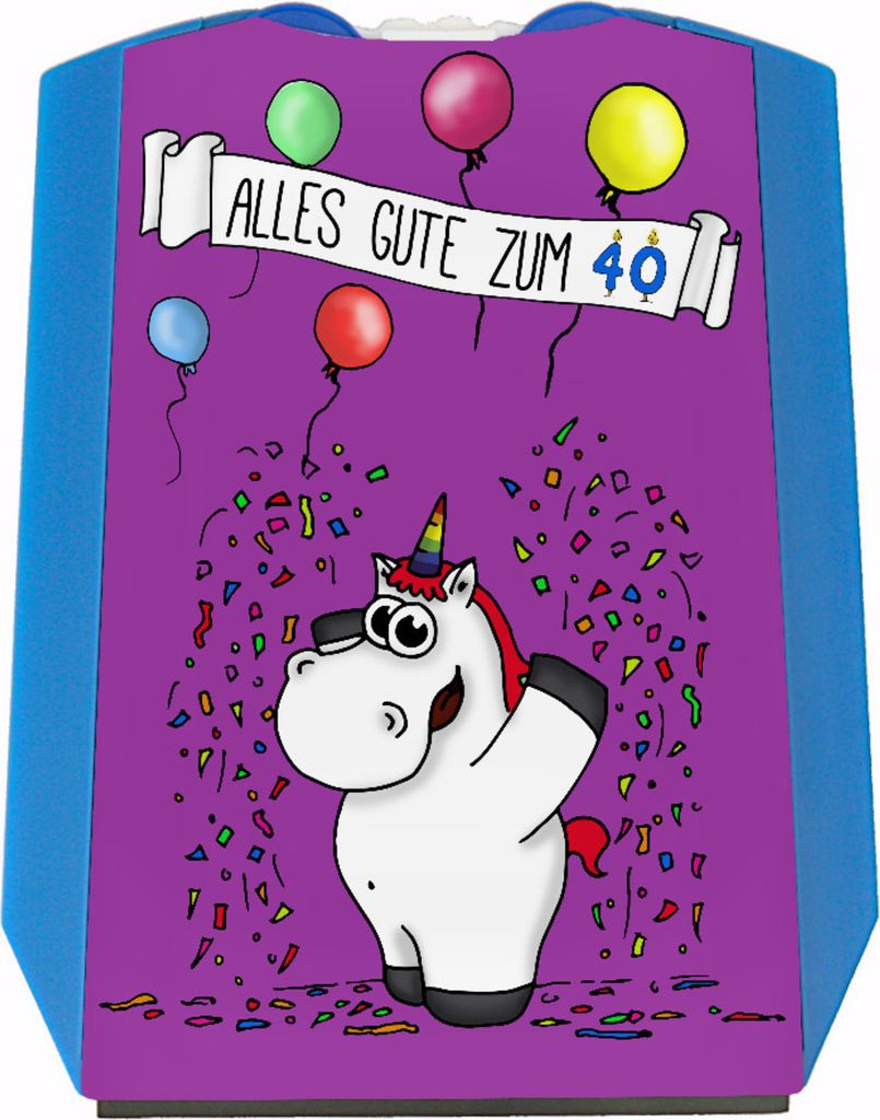 Einhorn Geburtstag Parkscheibe mit Einhorn Geburtstag Motiv in Lila