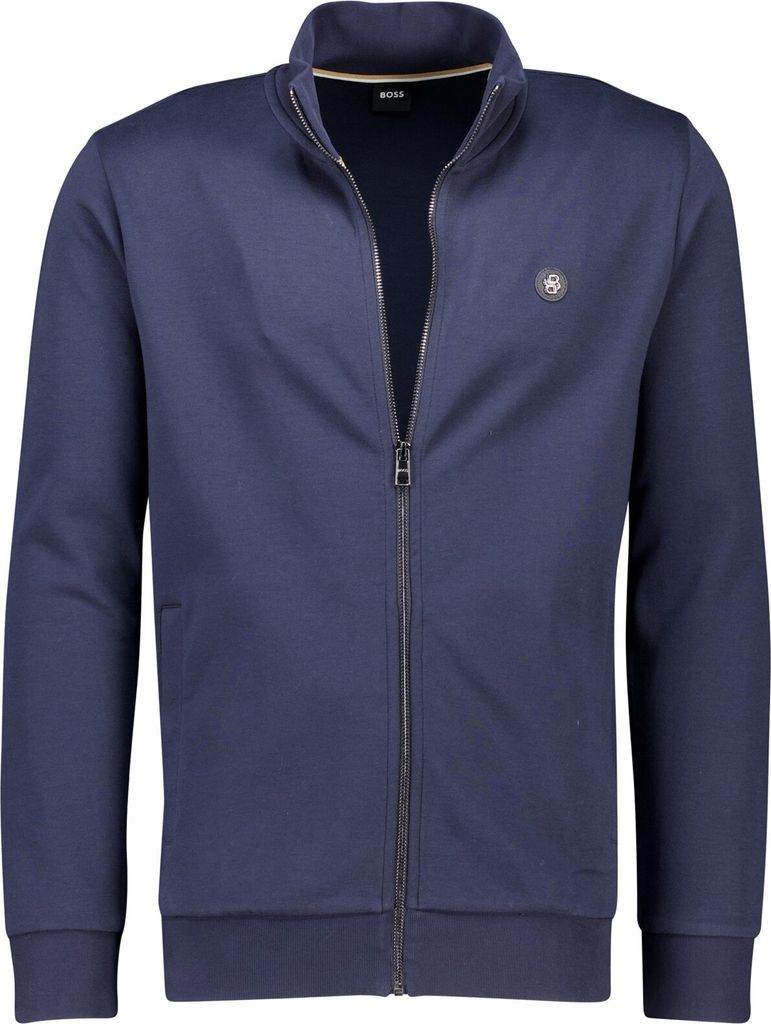 Boss Black Weste Siza einfarbig blau Baumwolle