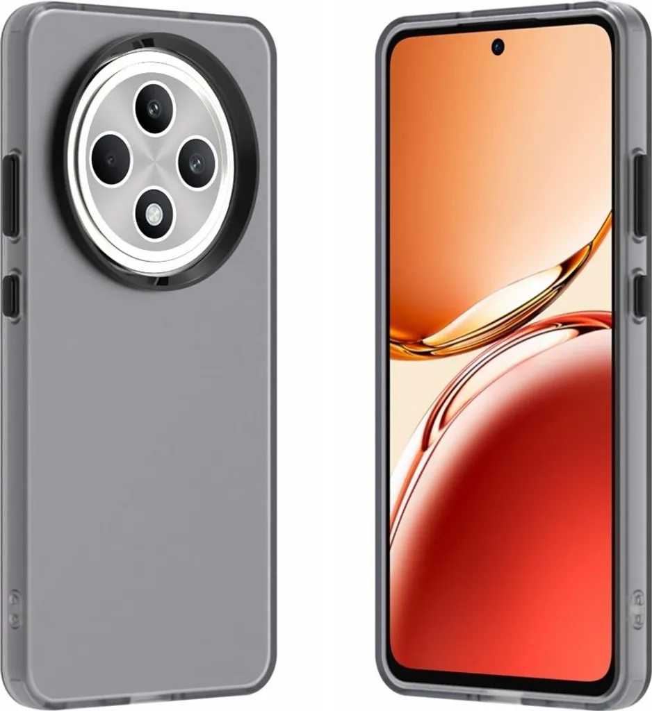 Custodia per Oppo Reno12 F/Reno12 FS - Cover posteriore Phonesta HardFrost Semi-Trasparente - Nero opaco