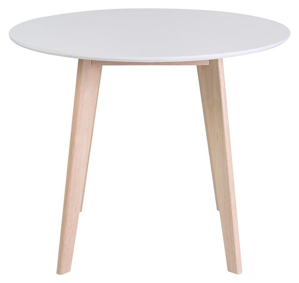 Miliboo - Design-Tisch LEENA Holz und Weiß D100