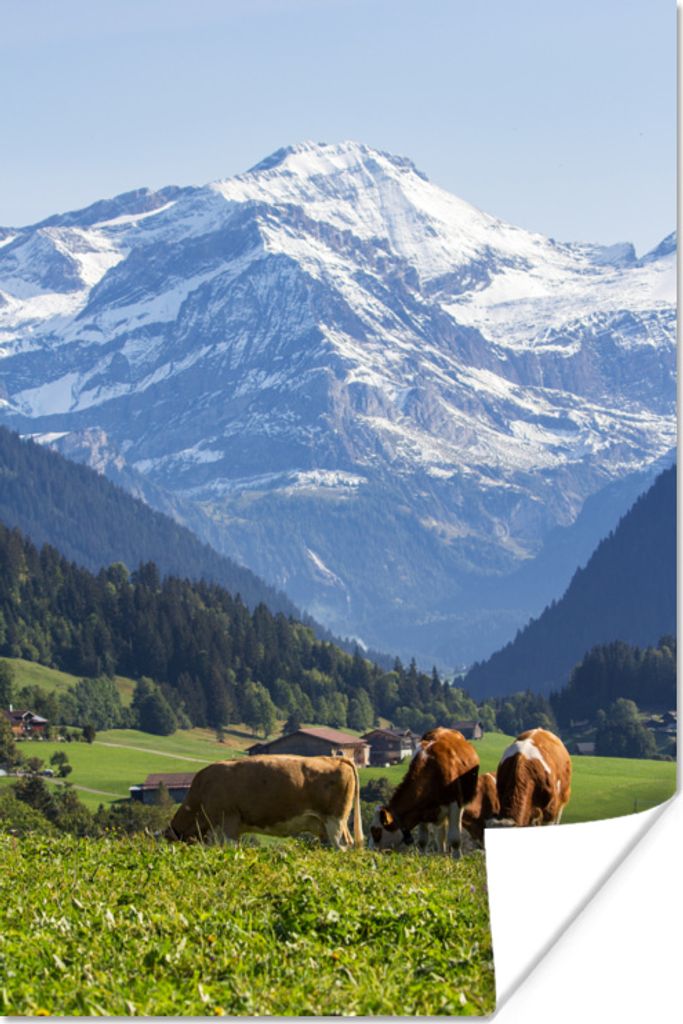 MuchoWow Poster Kühe für die Alpen 20x30 cm - Papierdruck