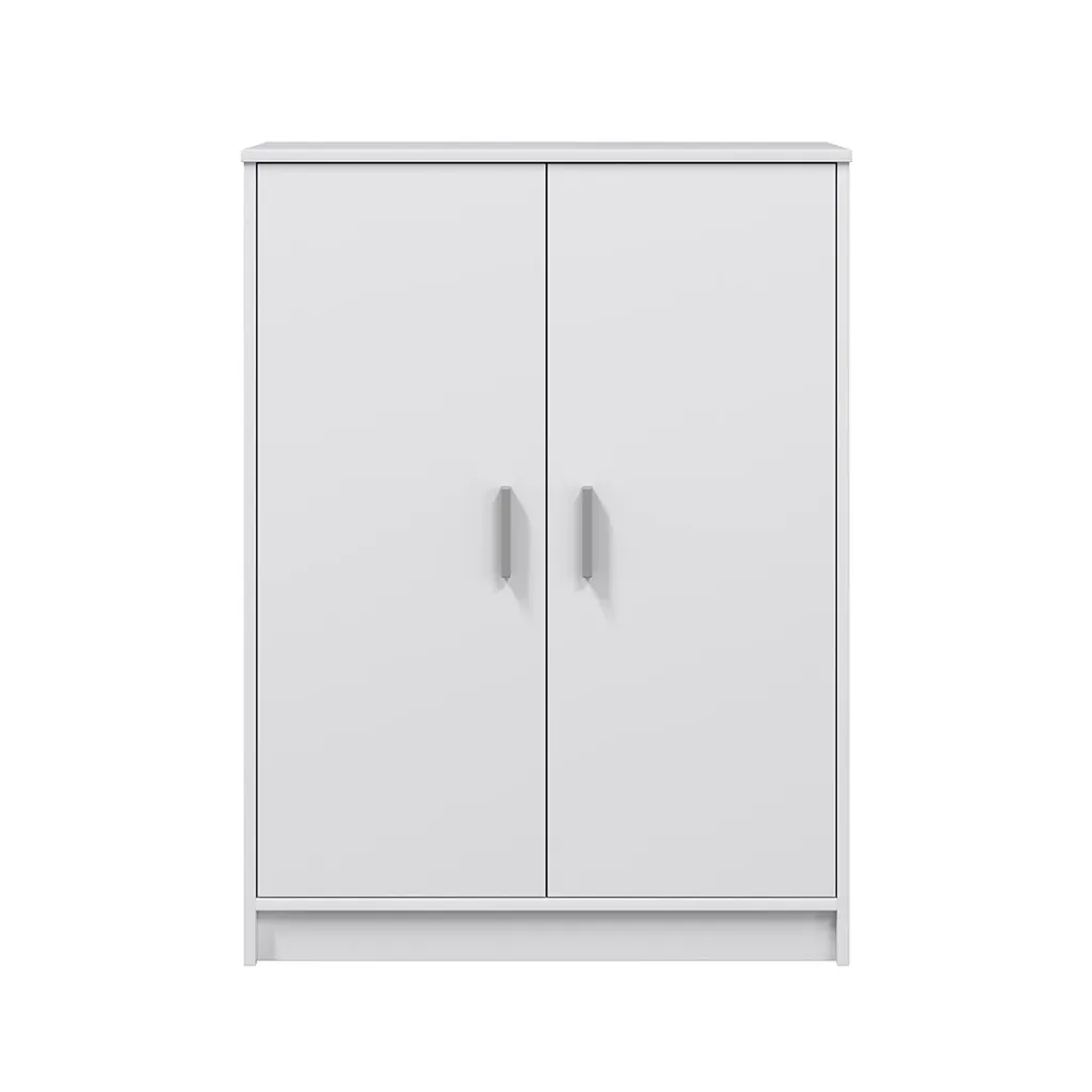 Armoire blanche 2 portes - Finis les chaussures en désordre - BASIC 75cm - 10