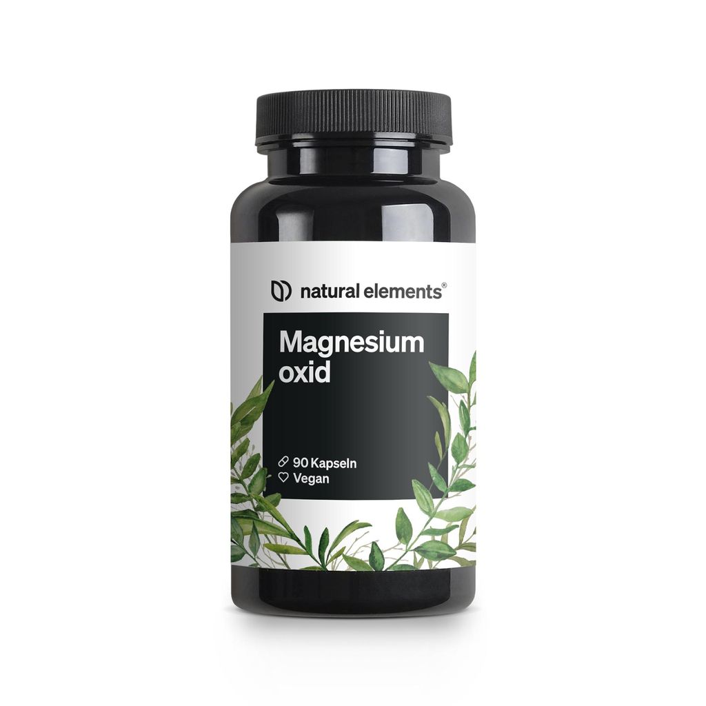 natural elements Magnesium - 90 Kapseln - 667mg, davon 400mg elementares Magnesium pro Kapsel