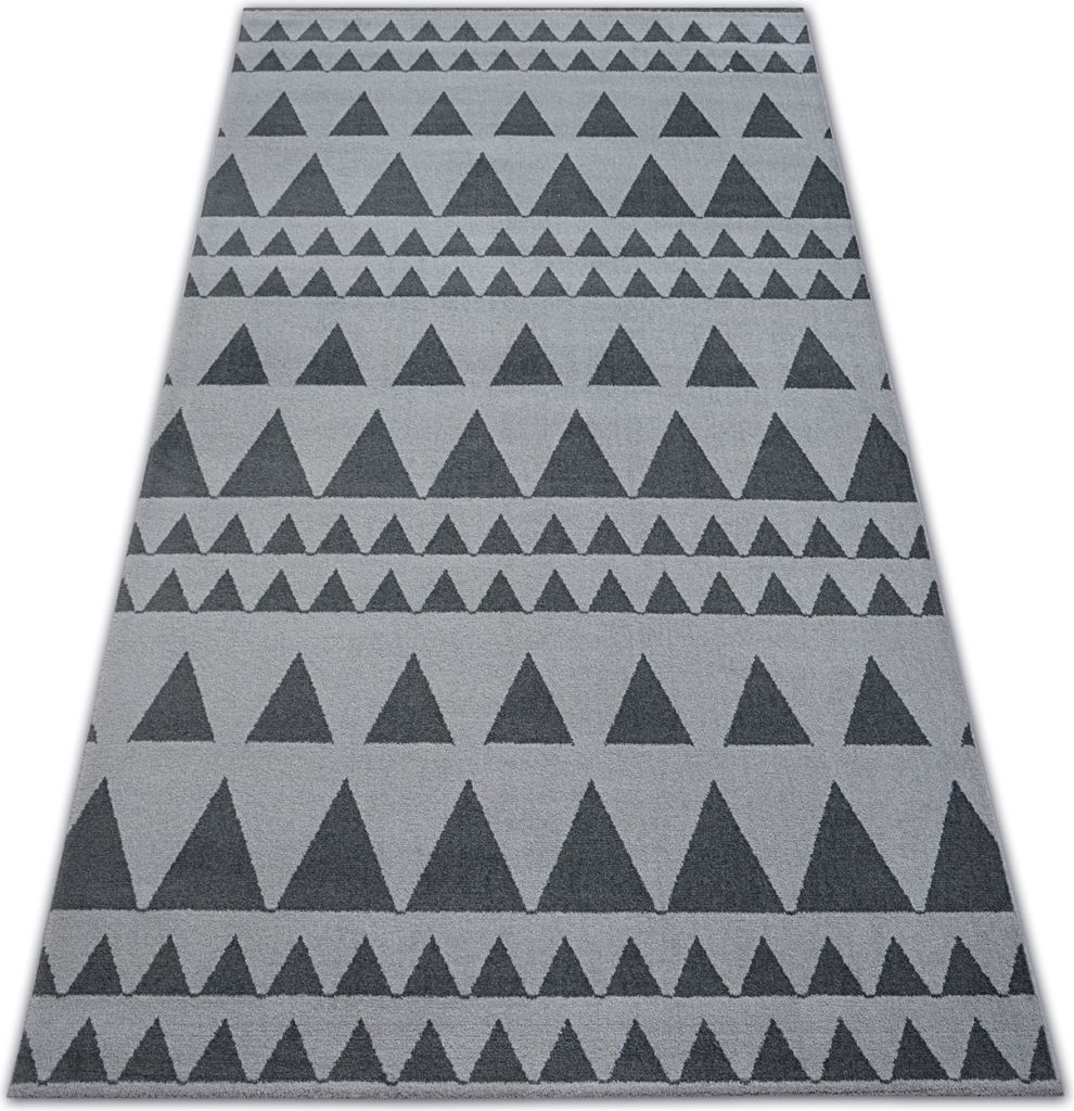 Teppich SENSE Micro 81243 Dreiecke Silber/Anthrazit Grau 160x230 cm