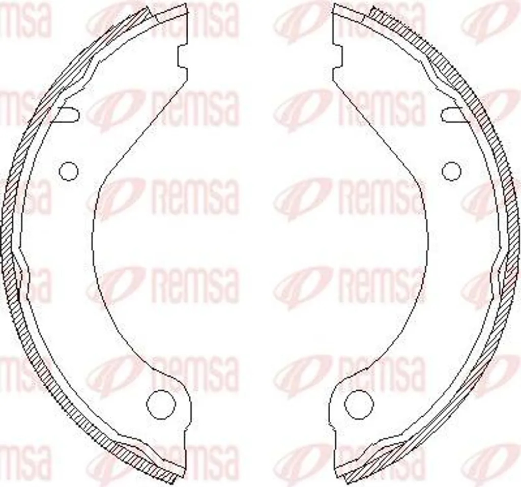 Ganasce Freno a Mano REMSA 4399.00 per Volvo Serie 200/700/900