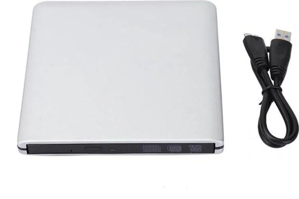 Lecteur DVD pour ordinateur portable sans lecteur interne argenté USB