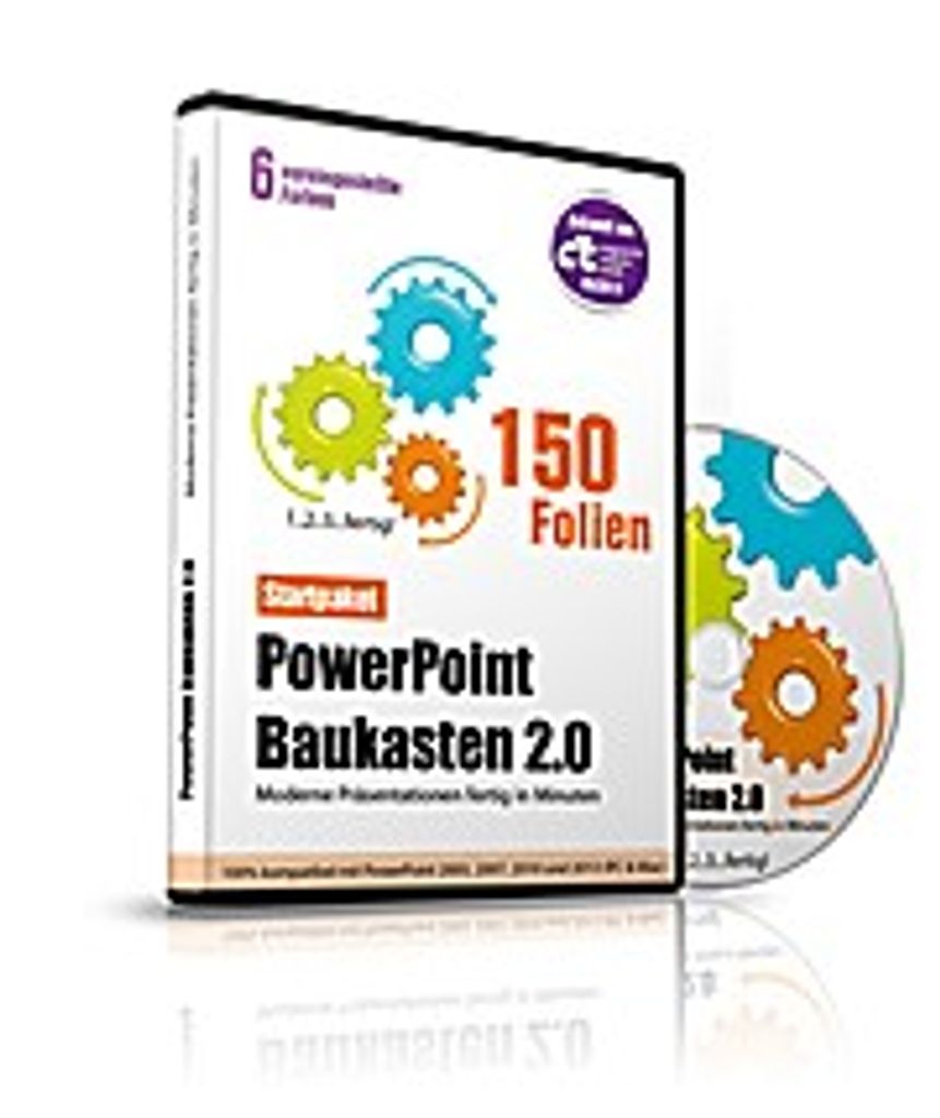 PowerPoint Baukasten 2.0 - STARTPAKET) - (150 POWERPOINT 3D VORLAGEN) - Präsentationen fertig in Minuten