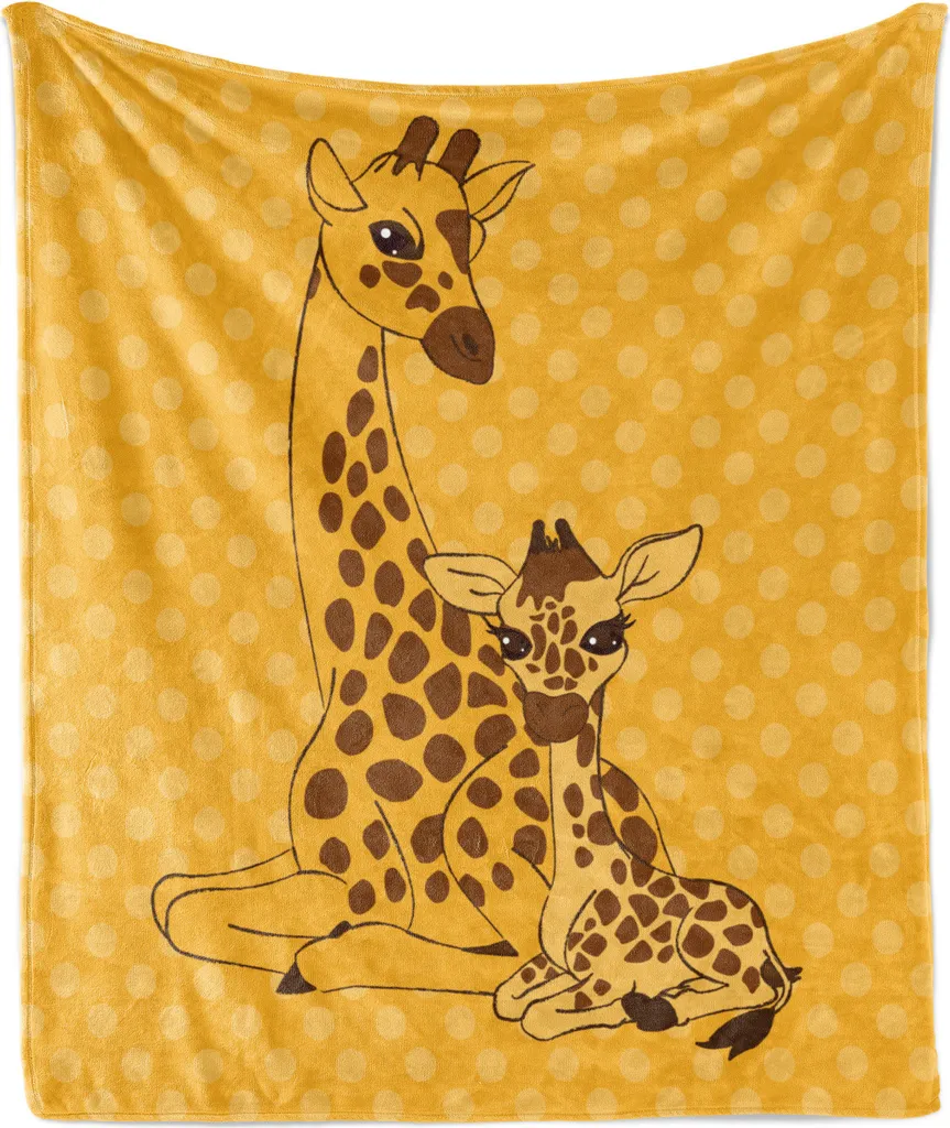 Coperta Giraffa Morbida ABAKUHAUS 175x230 - Plaid Flanella Marigold