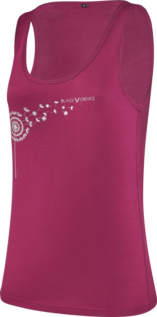 BLACK CREVICE - Damen Merino Trägershirt | Farbe: Rhododendron | Größe: 46