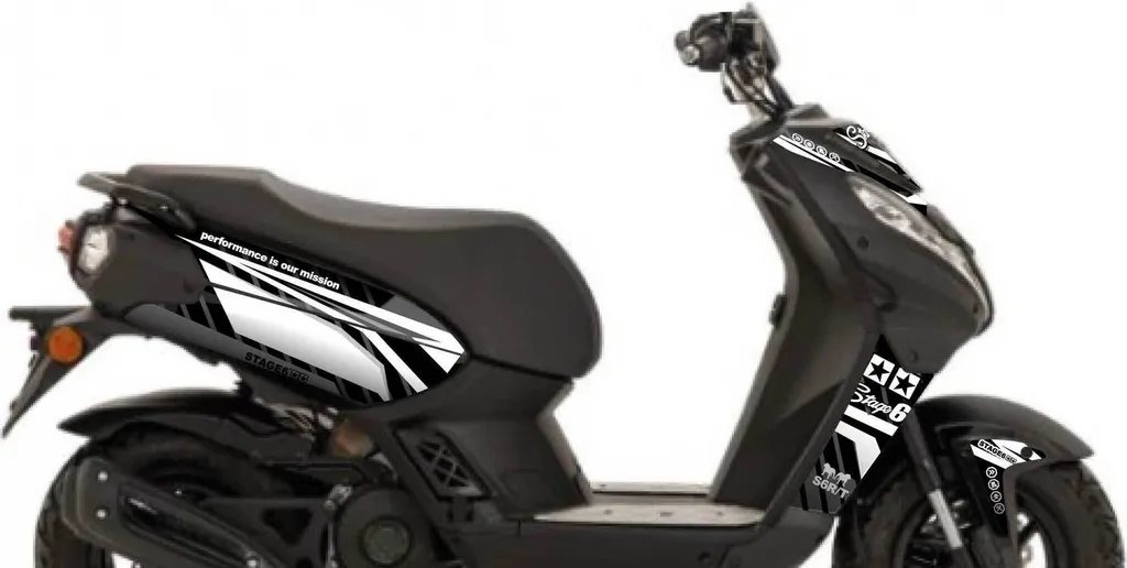 Kit graphique de scooter Stage6 blanc pour relooker un Peugeot Streetzone