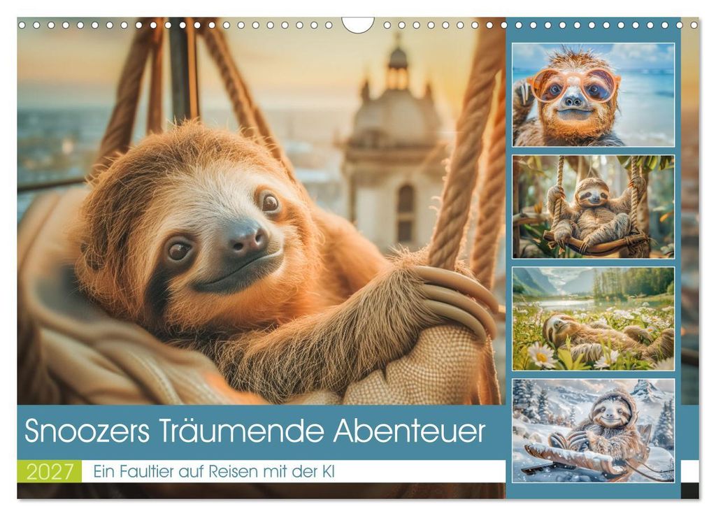 Snoozers Träumende Abenteuer (Wandkalender 2027 DIN A3 quer), CALVENDO Monatskalender
