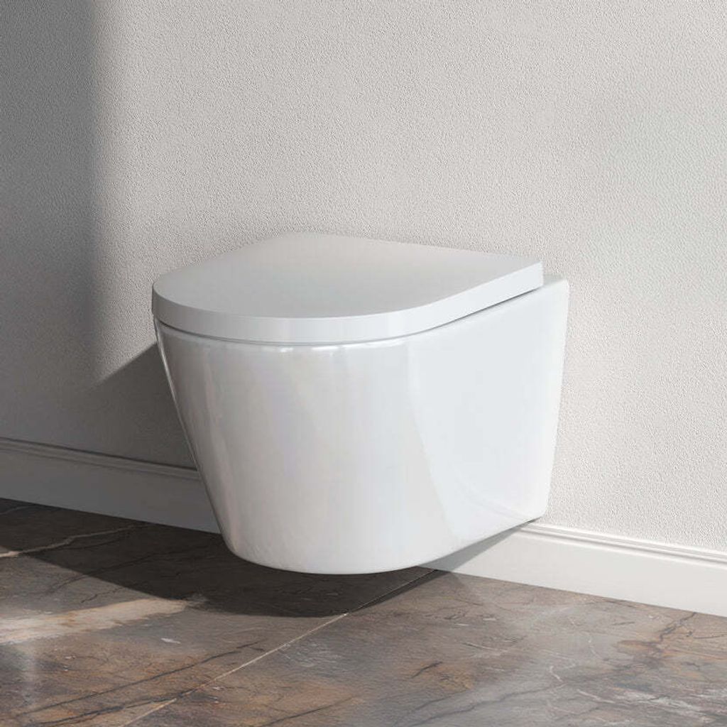 AM.PM Design Hänge-WC spülrandlos Toilette inkl. WC Sitz Produktbild 