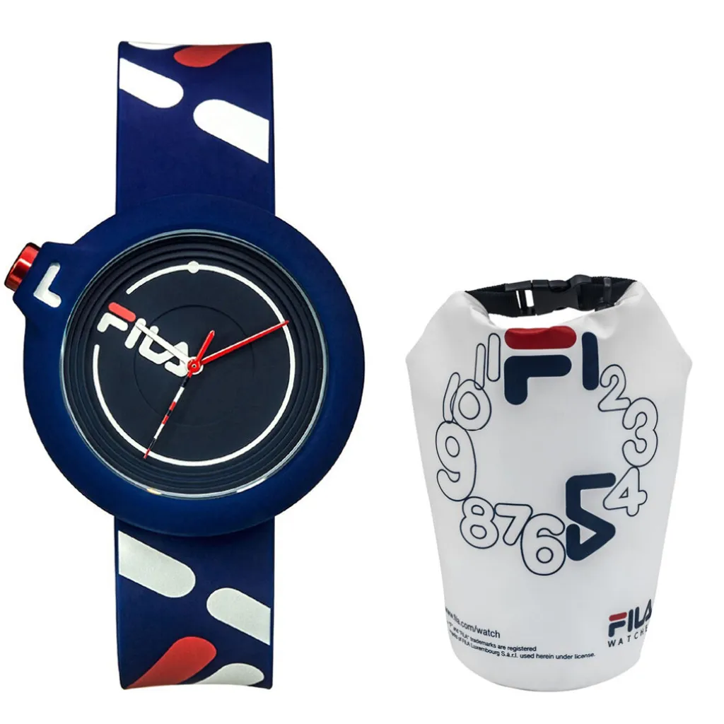 Montre Fila Puffy 38-6081-005 Homme avec Bracelet Silicone Bleu Marine