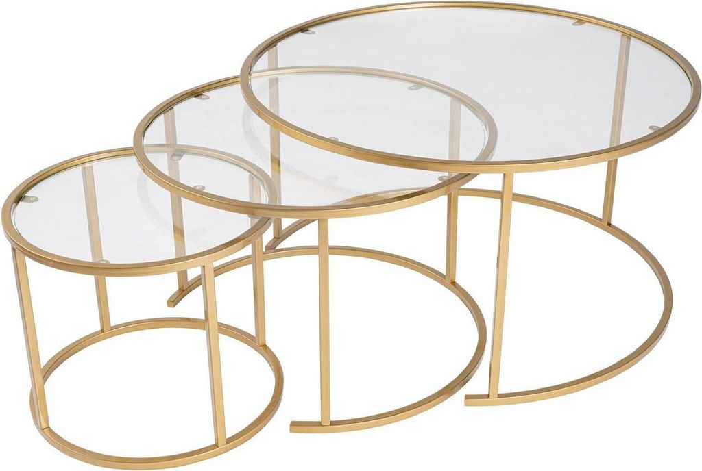 Rowan - Couchtisch, 80x80x43h cm, gold