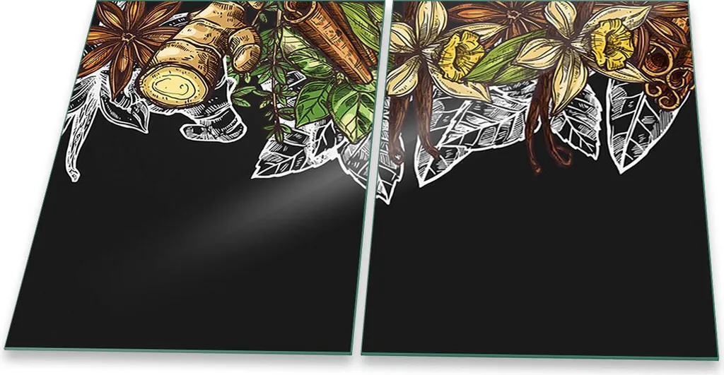 Lastre Coprifornelli Vetro Temperato Verde 40x52 cm | Paraspruzzi 2 Pezzi