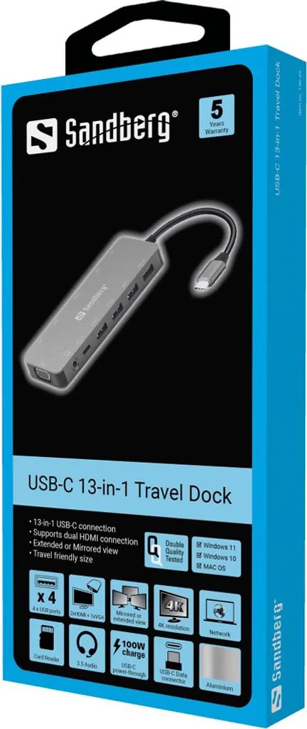 Adaptateur Multiport USB-C Station 13-en-1 pour Télétravail Efficace - 4