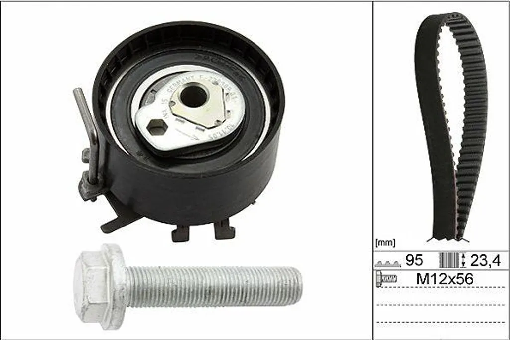 Kit courroie dentée haute résistance INA 530019510 OEM 130701564R